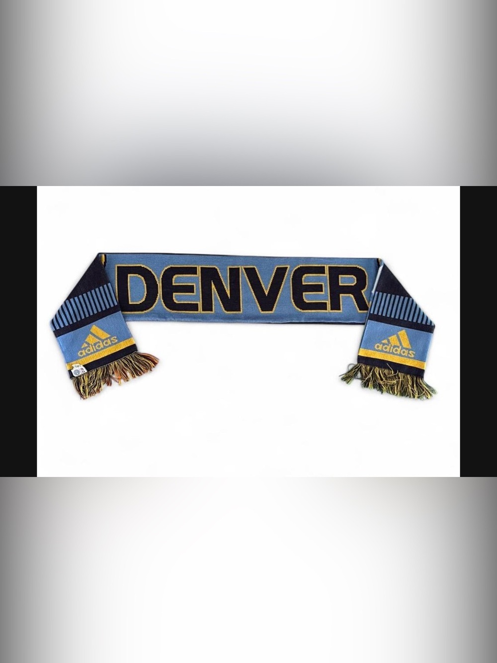 Vintage 2012 Adidas Denver Nuggets Blue & Yellow NBA Scarf Basketball Fan Gear